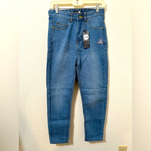 BOOHOO Petite High Waist Mom Jeans Basic 5 Pocket Denim Pants NWT - Picture 5 of 10